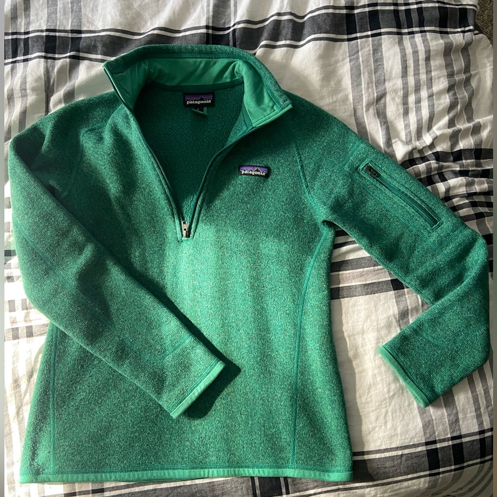 Patagonia Women's Better Sweater 1/4 Zip Beryl Green Size S